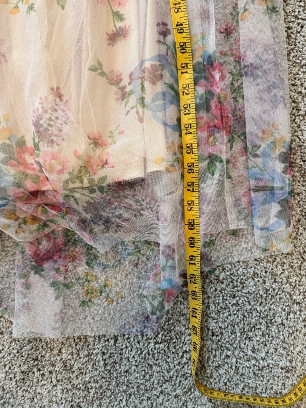 Baltic Born Layla Tulle Maxi Dress Romantic Floral Size M Wedding Guest - Picture 12 of 13